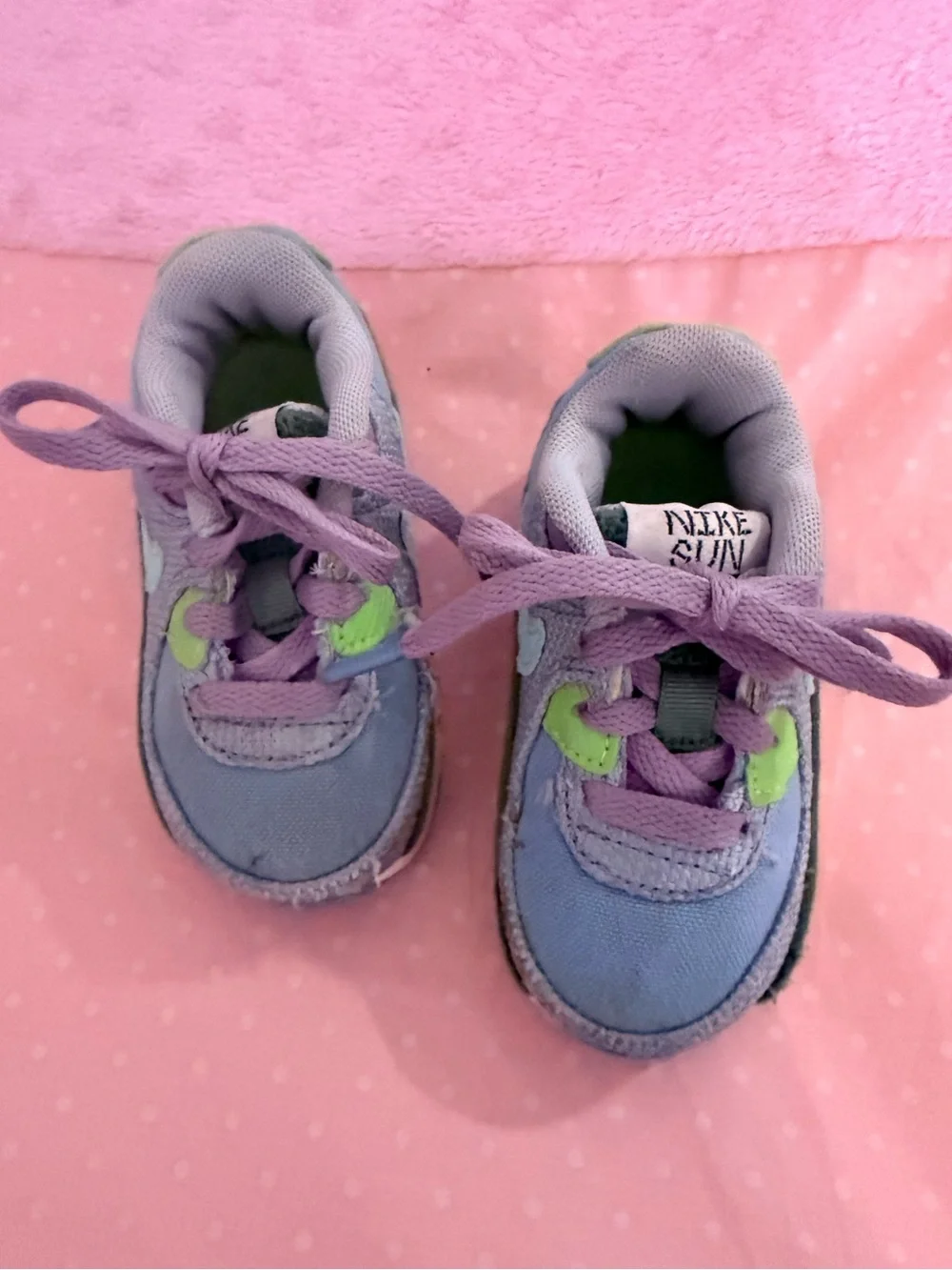 Nike Air Max 90 SE Sun Club Blue Purple Colors, size 6Y